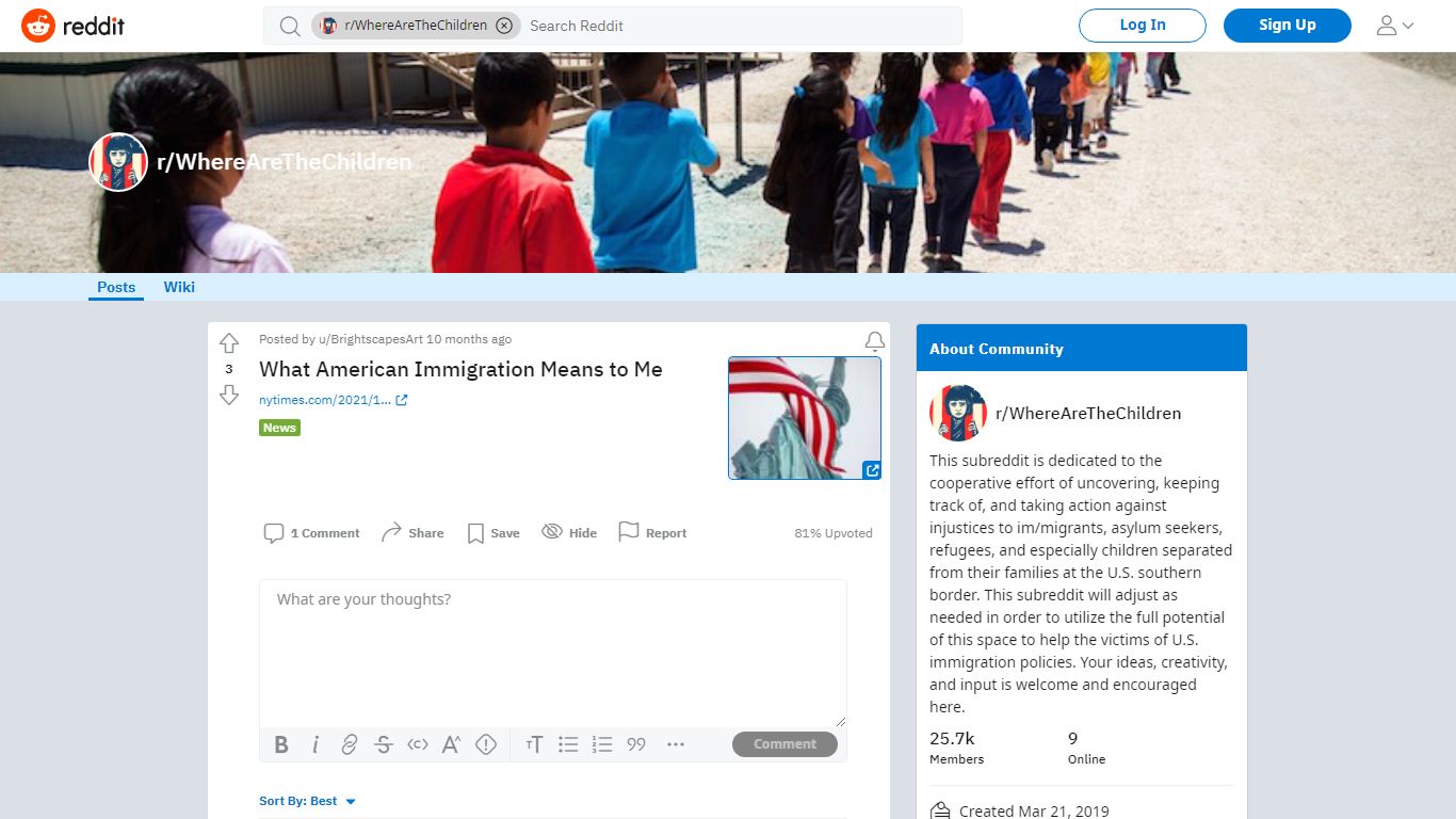 What American Immigration Means to Me : WhereAreTheChildren