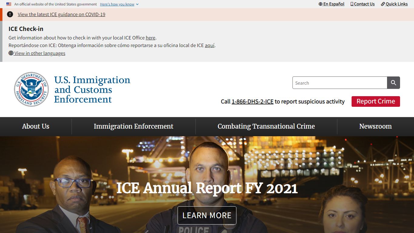ICE | U.S. Immigration and Customs Enforcement